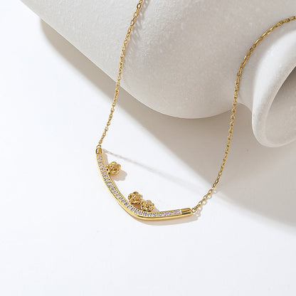 Gold Sculpted Rose Vine Drop Earrings and Pendant Necklace Set - Romantic Floral Jewelry Duo